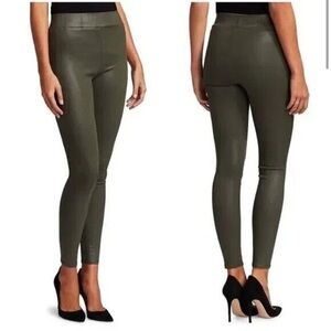 BNwT L'AGENCE Paris Rochelle Jeans Small Green High Rise Faux Leather Leggings